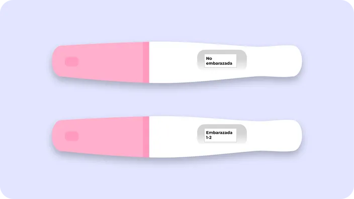 Test de embarazo que indica las semanas de embarazo