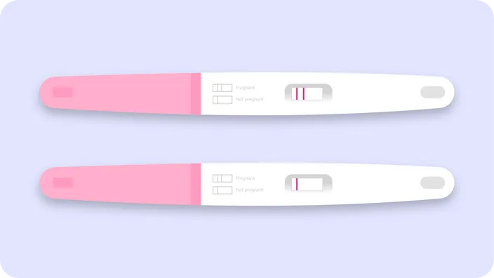 Test de embarazo con resultado positivo